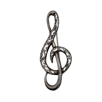 Sale Photo Thumbnail #134: Sterling Silver Musical Note Brooch