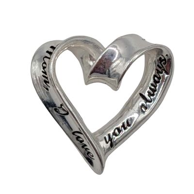 Sale Photo Thumbnail #202: Signed Sterling Silver Inscribed Heart Pendant