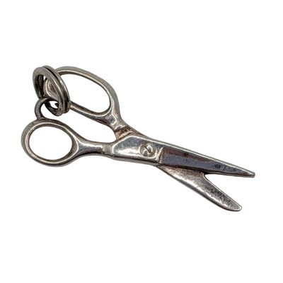 Sale Photo Thumbnail #302: Signed Sterling Silver Scissors Charm