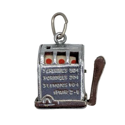 Sale Photo Thumbnail #133: Sterling Silver Slot Machine Charm