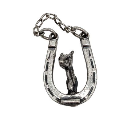Sale Photo Thumbnail #338: Sterling Silver Horseshoe Horse Head Charm