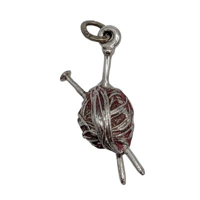 Sale Photo Thumbnail #343: Sterling Silver Knitting Needles Yarn Charm