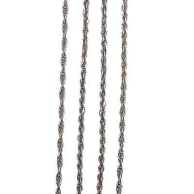 Sale Photo Thumbnail #558: Italian Signed Sterling Silver Rope Chain Necklace