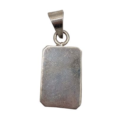 Sale Photo Thumbnail #165: Signed Sterling Silver Smooth Rectangle Pendant