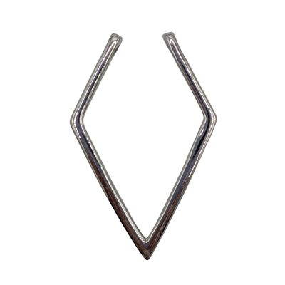Sale Photo Thumbnail #190: Signed Sterling Silver Open Diamond Shaped Pendant