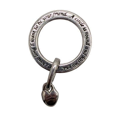 Sale Photo Thumbnail #399: Signed Sterling Silver Engraved Round Charm