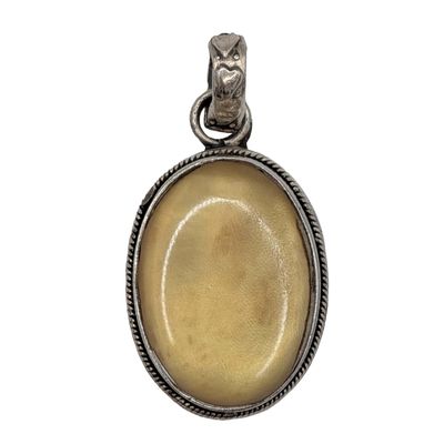 Sterling Silver Butterscotch Amber Pendant