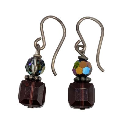 Sale Photo Thumbnail #46: Sterling Silver Beaded Dangle Earrings