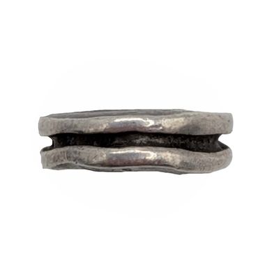 Sale Photo Thumbnail #509: Signed Sterling Silver Wavy Edge Round Pendant