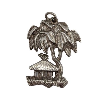 Sale Photo Thumbnail #394: Sterling Silver Palm Trees Hut Charm