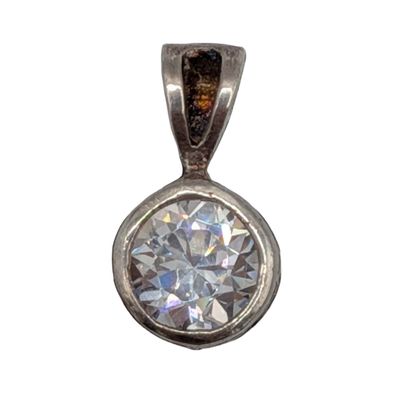 Sterling Silver Rhinestone Pendant