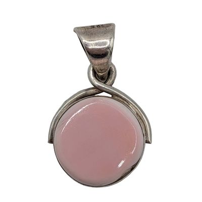 Sale Photo Thumbnail #431: Signed Sterling Silver Pink Pendant