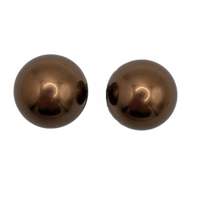 Sale Photo Thumbnail #196: Signed Sterling Silver Copper Tone Ball Stud Earrings