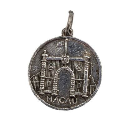 Sale Photo Thumbnail #461: Sterling Silver Macau Building Round Charm