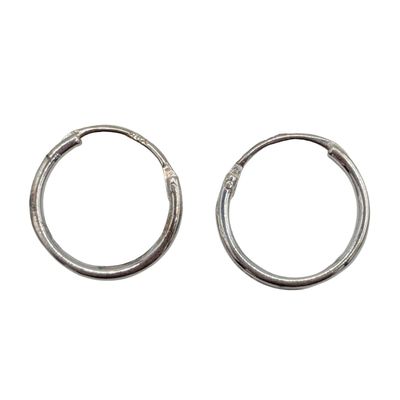 Sale Photo Thumbnail #427: Signed Sterling Silver Small Hoop Earrings