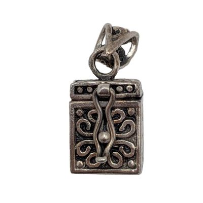 Sale Photo Thumbnail #402: Signed Sterling Silver Prayer Box Charm