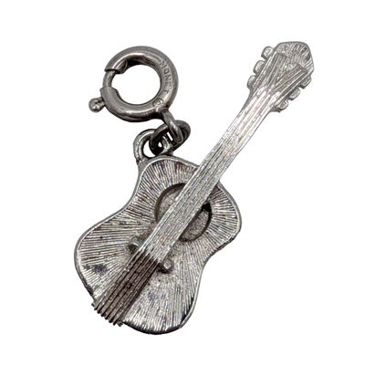 Sale Photo Thumbnail #262: Sterling Silver Textured Guitar Charm