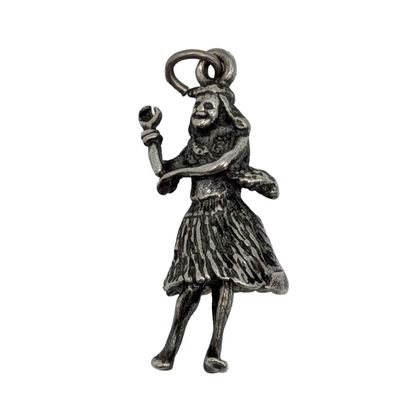 Sale Photo Thumbnail #401: Sterling Silver Dancing Hula Girl Charm