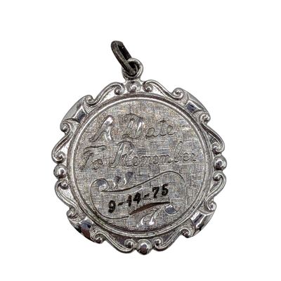 Sale Photo Thumbnail #412: Sterling Silver Engraved Round Charm