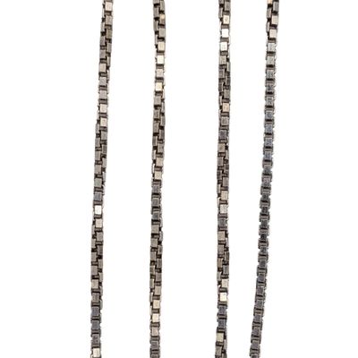 Sale Photo Thumbnail #403: Italian Signed Sterling Siver Box Chain Necklace