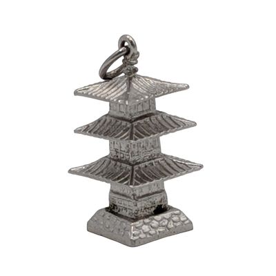 Sale Photo Thumbnail #466: Sterling Silver Chinese Pagoda Tower Charm