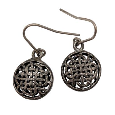 Sale Photo Thumbnail #184: Sterling Silver Celtic Knot Hook Earrings