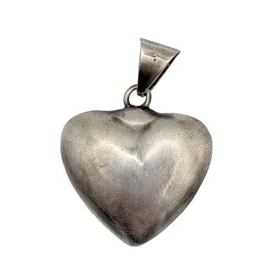 Sale Photo Thumbnail #140: Signed Sterling Silver Inscribed Heart Pendant