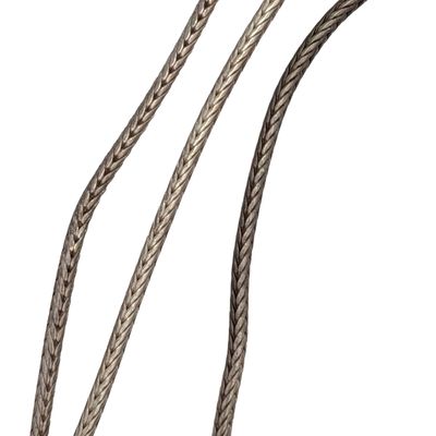 Sale Photo Thumbnail #446: Signed Sterling Silver Wheat Chain Necklace