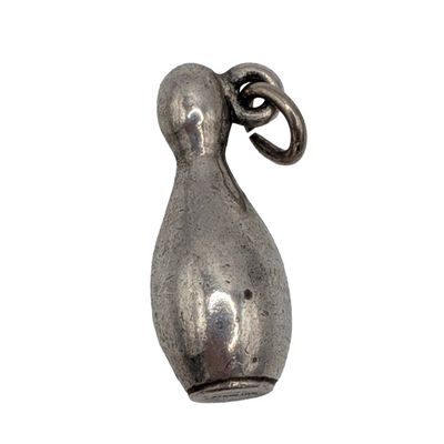Sale Photo Thumbnail #239: Sterling Silver Bowling Pin Charm