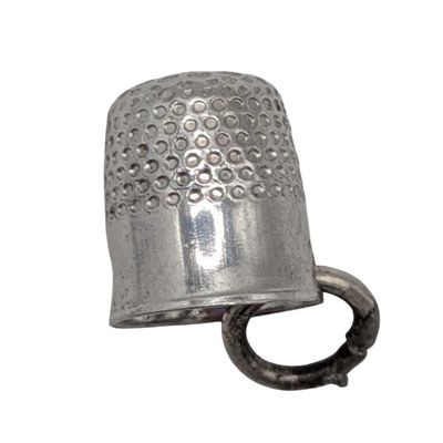 Sale Photo Thumbnail #93: Signed Sterling Silver Thimble Charm