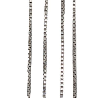Sale Photo Thumbnail #61: Italian Signed Silver Sterling Box Chain Necklace