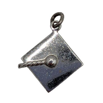 Sale Photo Thumbnail #453: Wells Sterling Silver Graduation Cap Charm