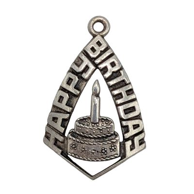 Sale Photo Thumbnail #244: Beau Sterling Silver "Happy Birthday" Cake Charm