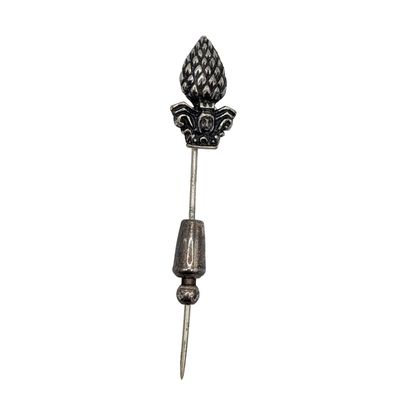 Sale Photo Thumbnail #69: Signed Sterling Silver Decorative Pineapple Pin