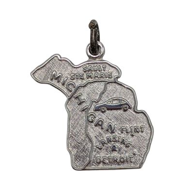 Sale Photo Thumbnail #468: Wells Sterling Silver Wolverine State Michigan State Charm