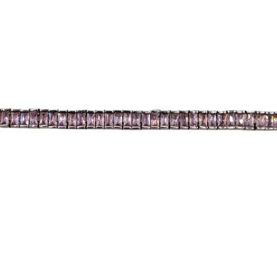 Sale Photo Thumbnail #482: Signed Sterling Silver Pink Tourmaline Tennis Bracelet