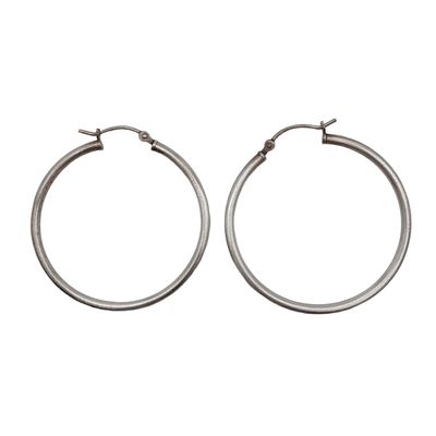 Sale Photo Thumbnail #557: Sterling Silver Hoop Earrings