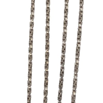 Sale Photo Thumbnail #45: Italian Signed Sterling Silver Twisted Box Chain Necklace