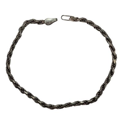 Sale Photo Thumbnail #226: Italian Signed Sterling Silver Rope Chain Bracelet
