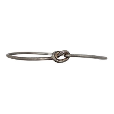 Sale Photo Thumbnail #235: Signed Sterling Silver Knot Style Bangle Bracelet
