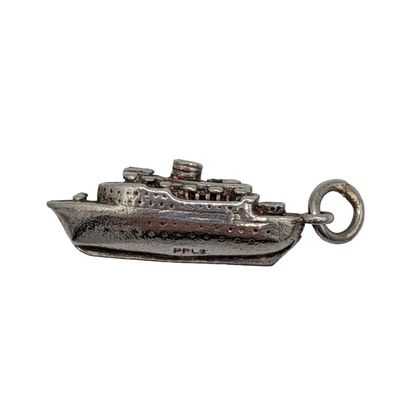 Sale Photo Thumbnail #408: Signed Sterling Silver Cruise Ship Charm