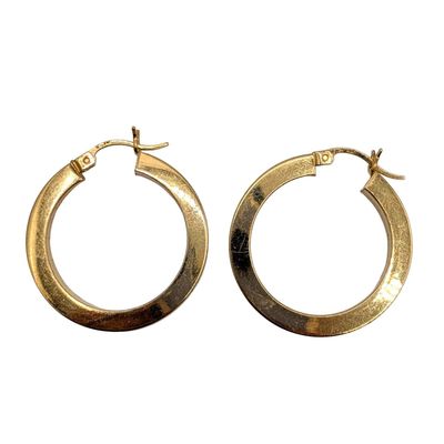 Sale Photo Thumbnail #179: 14K Square Hoop Earrings