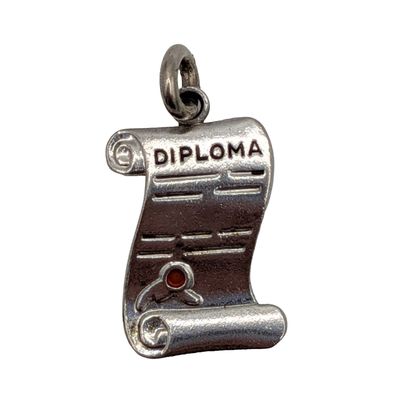 Sale Photo Thumbnail #382: Wells Sterling Silver Diploma Charm