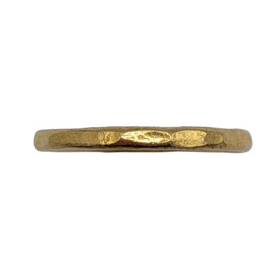 Sale Photo Thumbnail #123: Signed Gold Over Sterling Silver Hammered Band Ring Sz. 8.75