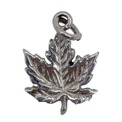 Sale Photo Thumbnail #371: Sterling Silver Maple Leaf Charm