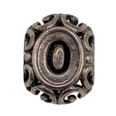 Sale Photo Thumbnail #63: Signed Sterling Silver "O" Pendant Charm