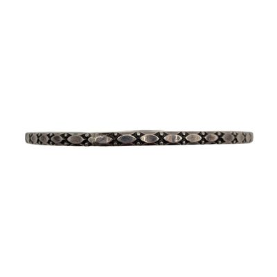 Sale Photo Thumbnail #207: Sterling Silver Decorative Pointed Ovals Bangle Bracelet