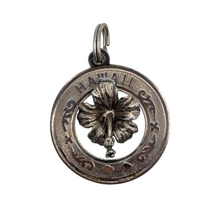 Sale Photo Thumbnail #486: Sterling Silver Hawaii Hibiscus Flower Charm