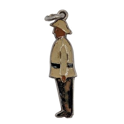 Sale Photo Thumbnail #346: Signed Sterling Silver Enamel Man Charm
