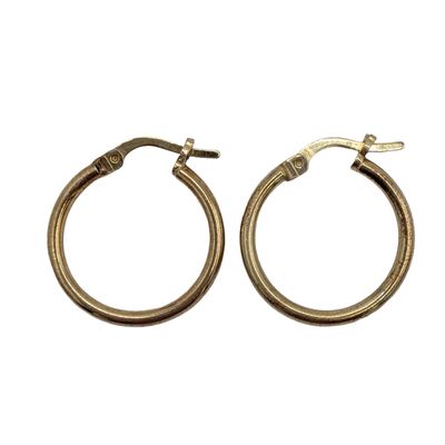 Sale Photo Thumbnail #205: Dyadema Italian Gold Over Signed Sterling Silver Hoop Earrings